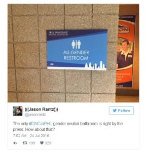 All Gender Bathroom DNC Tweet