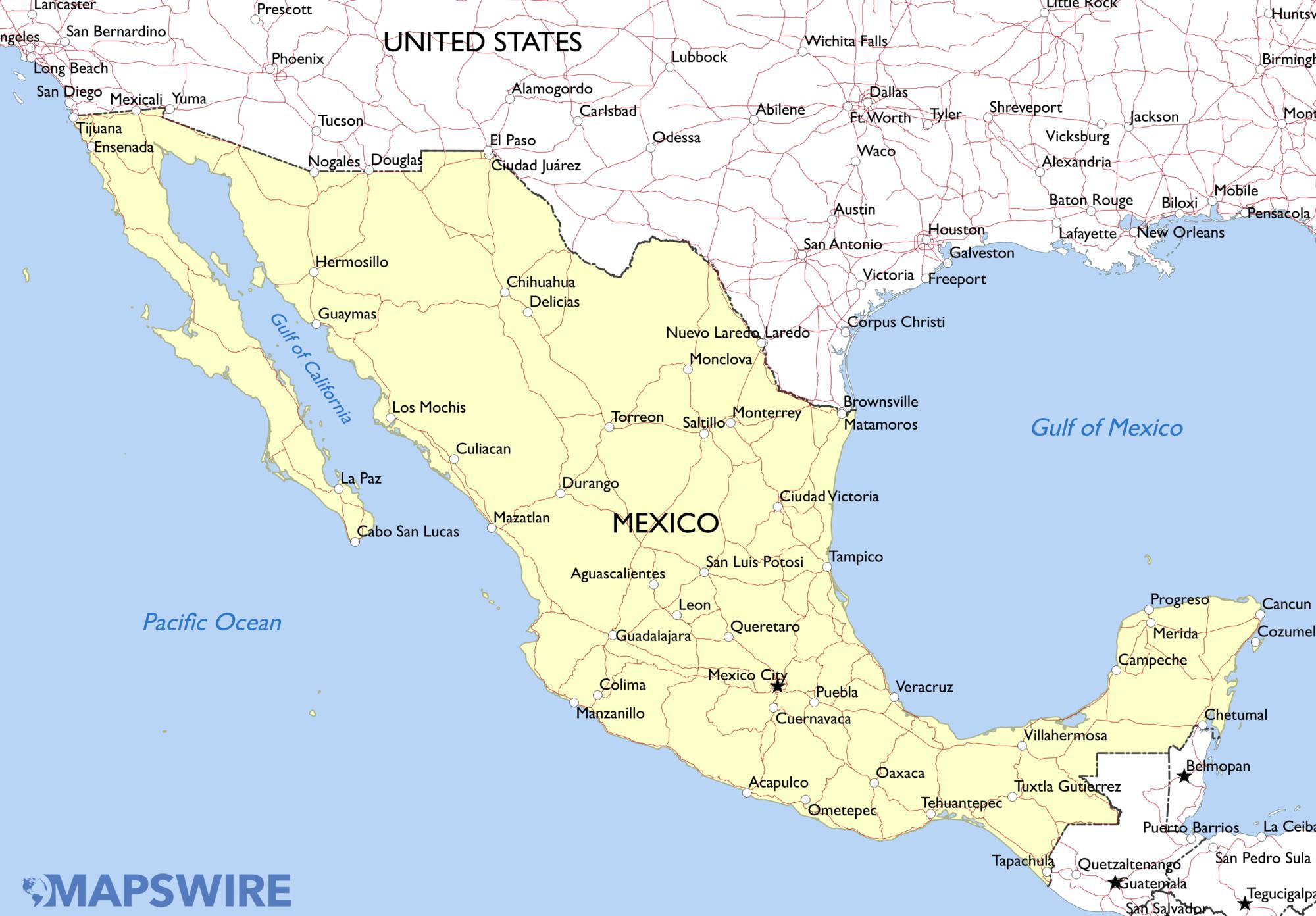 Large Detailed Tacografia Illustrated Map Of Mexico M - vrogue.co